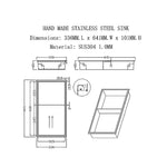 641 x 336 x 101mm Shower Niche Double Shelf Organizer No Tile Needed in Black - Home & Garden > DIY > Kitchen &