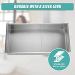641 x 336 x 101mm Shower Niche Double Shelf Organizer No Tile Needed in Stainless Steel Finish - Home & Garden > DIY >