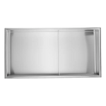 641 x 336 x 101mm Shower Niche Double Shelf Organizer No Tile Needed in Stainless Steel Finish - Home & Garden > DIY >