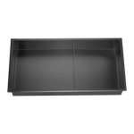 641 x 336 x 101mm Shower Niche Double Shelf Organizer No Tile Needed in Black - Home & Garden > DIY > Kitchen &