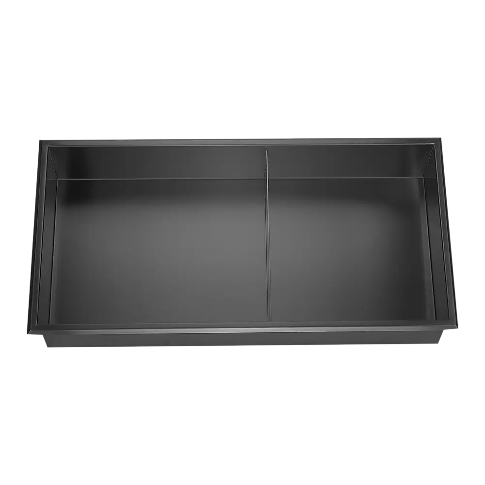 641 x 336 x 101mm Shower Niche Double Shelf Organizer No Tile Needed in Black - Home & Garden > DIY > Kitchen &