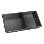 641 x 336 x 101mm Shower Niche Double Shelf Organizer No Tile Needed in Black - Home & Garden > DIY > Kitchen &