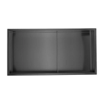 641 x 336 x 101mm Shower Niche Double Shelf Organizer No Tile Needed in Black - Home & Garden > DIY > Kitchen &