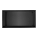 641 x 336 x 101mm Shower Niche Single Shelf Organizer No Tile Needed in Black - Home & Garden > DIY > Kitchen &