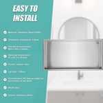 641 x 336 x 101mm Shower Niche Single Shelf Organizer No Tile Needed in Stainless Steel - Home & Garden > DIY > Kitchen