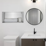 641 x 336 x 101mm Shower Niche Single Shelf Organizer No Tile Needed in Stainless Steel - Home & Garden > DIY > Kitchen