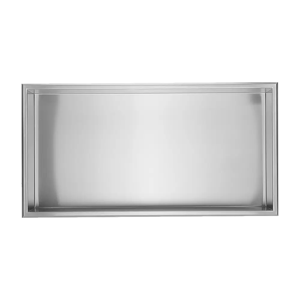 641 x 336 x 101mm Shower Niche Single Shelf Organizer No Tile Needed in Stainless Steel - Home & Garden > DIY > Kitchen