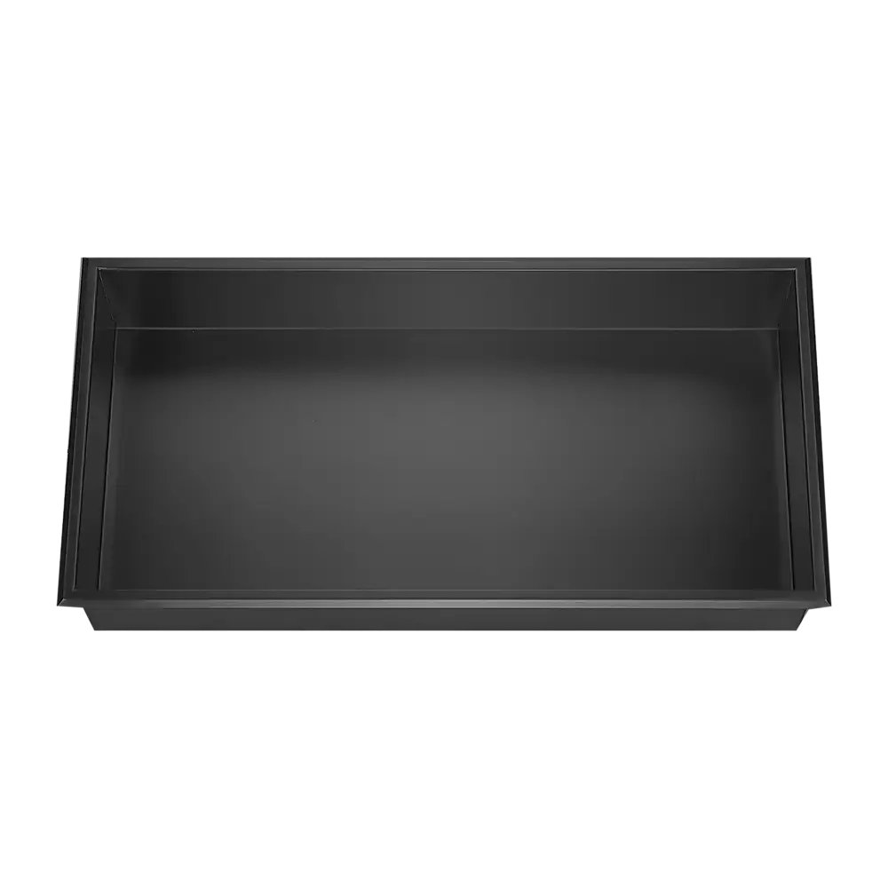 641 x 336 x 101mm Shower Niche Single Shelf Organizer No Tile Needed in Black - Home & Garden > DIY > Kitchen &