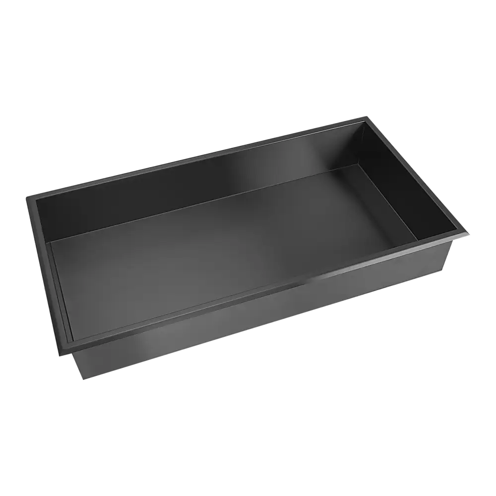 641 x 336 x 101mm Shower Niche Single Shelf Organizer No Tile Needed in Black - Home & Garden > DIY > Kitchen &