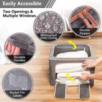 66L Cloth Storage Box Closet Organizer Storage Bags Clothes Storage Bags Wardrobe Organizer Idea Grey - Home & Garden >