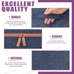 66L Cloth Storage Box Closet Organizer Storage Bags Clothes Storage Bags Wardrobe Organizer Idea Grey Blue - Home &
