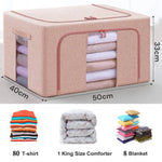66L Cloth Storage Box Closet Organizer Storage Bags Clothes Storage Bags Wardrobe Organizer Idea PINK - Home & Garden >