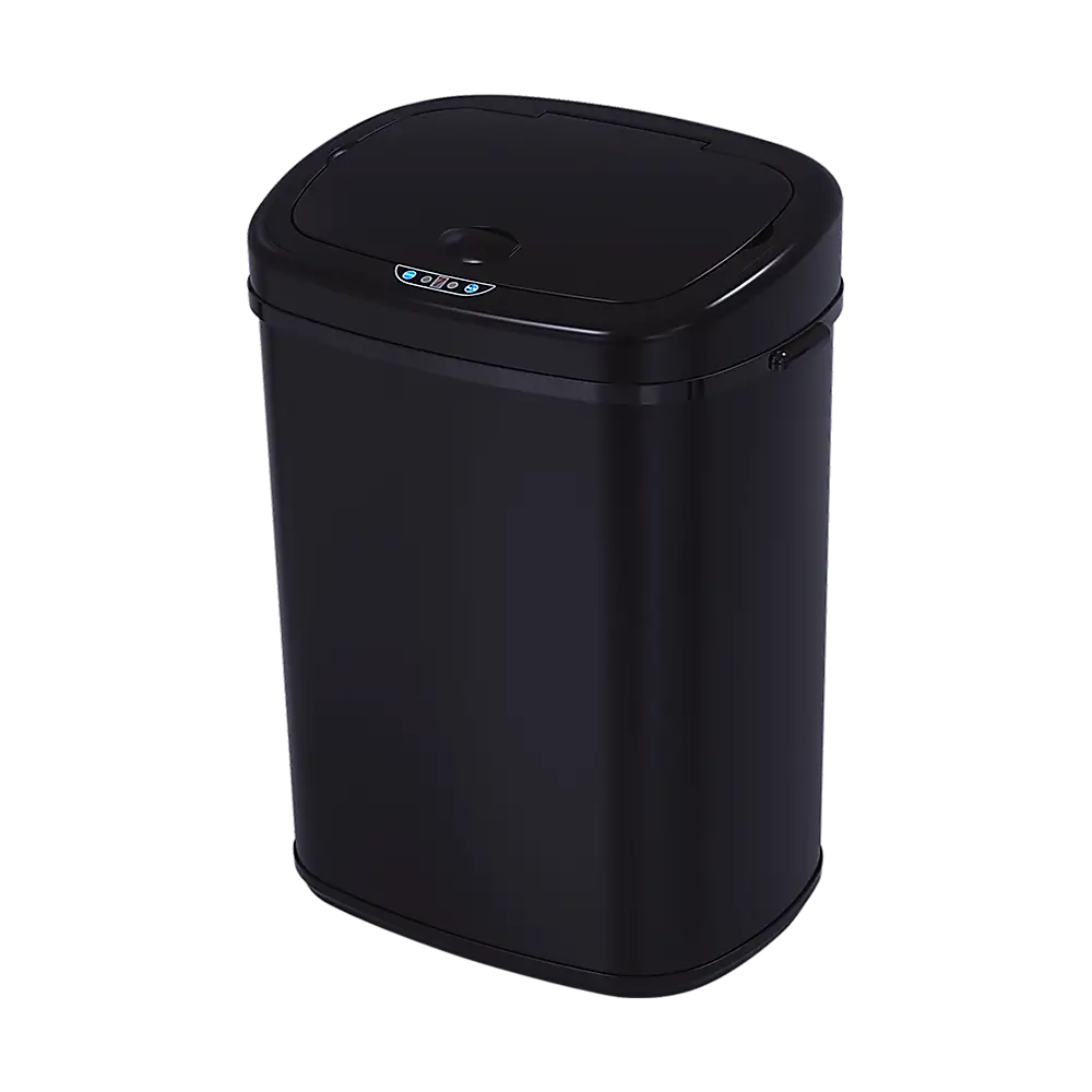 68L Motion Sensor Bin Automatic Stainless Steel Kitchen Rubbish Trash - Black - Home & Garden > Kitchenware