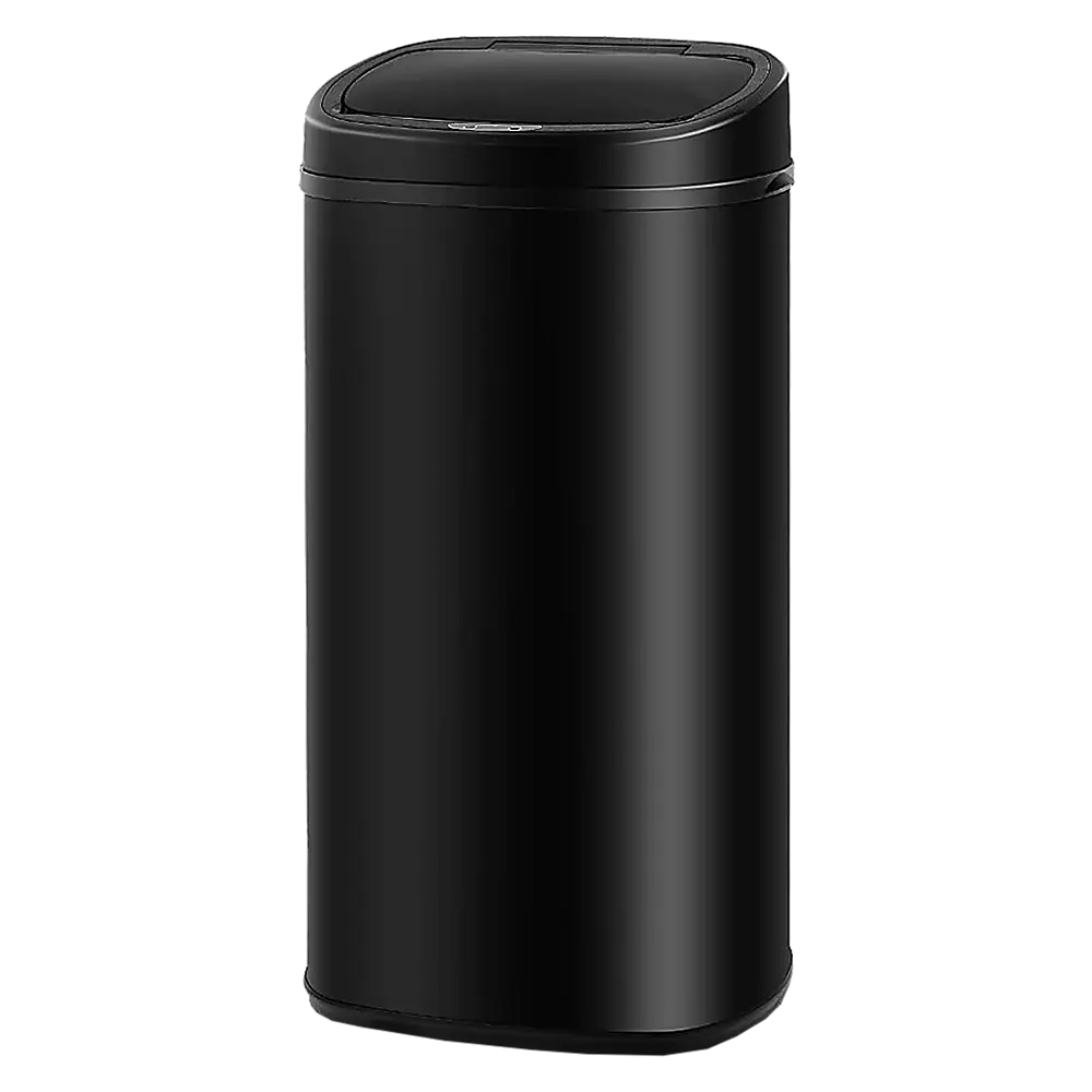 68L Motion Sensor Bin Automatic Stainless Steel Kitchen Rubbish Trash - Black - Home & Garden > Kitchenware