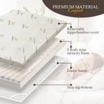 6cm Memory Foam Mattress Topper with Bamboo Cover - Double - Furniture > Mattresses > Mattress Toppers