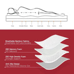 6cm Memory Foam Mattress Topper with Bamboo Cover - Double - Furniture > Mattresses > Mattress Toppers