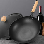 6Pcs Cookware Set Non-Stick Soup Pot Wok Fry Pan Lid Kitchen Kitchen Restaurant Cookware - Home & Garden > Kitchenware