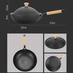 6Pcs Cookware Set Non-Stick Soup Pot Wok Fry Pan Lid Kitchen Kitchen Restaurant Cookware - Home & Garden > Kitchenware