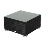 6PCS Outdoor Modular Lounge Sofa Coogee-Black - Furniture > Outdoor