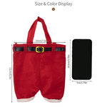 6pcs Small one Christmas Decoration Supplies Christmas Pants Gift Bags Small Pants Candy Bags Tote Bags Wine Bottle