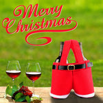 6pcs Small one Christmas Decoration Supplies Christmas Pants Gift Bags Small Pants Candy Bags Tote Bags Wine Bottle