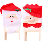 6x Christmas Cute Lady Santa Hat Chair Covers Dinner Home Décor Ornaments Gift Mrs Santa - Occasions > Christmas >