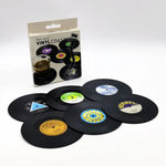 6x Creative Vinyl Record Cup Coasters Glass Drink Tableware Home Décor B - Home & Garden > Kitchenware