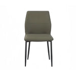 6x Dining Chair Brown Faux Leather Upholstered Seat Powder Coated Iron Legs - Furniture > Dining > Kitchen & Dining