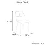6x Dining Chair Brown Faux Leather Upholstered Seat Powder Coated Iron Legs - Furniture > Dining > Kitchen & Dining