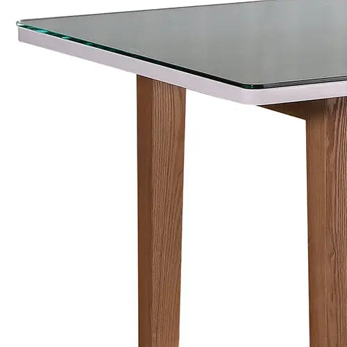 7 Pieces Dining Suite Dining Table & 6X Chairs in White Top High Glossy Wooden Base - Furniture > Dining
