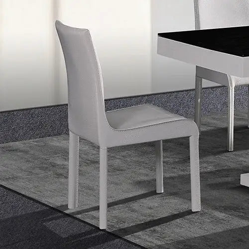 7 Pieces Dining Suite Dining Table & 6X White Chairs in Rectangular Shape High Glossy MDF Wooden Base Combination
