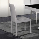 7 Pieces Dining Suite Dining Table & 6X White Chairs in Rectangular Shape High Glossy MDF Wooden Base Combination