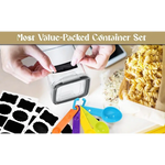 7 Pieces Plastic BPA Free Food Storage Containers for Kitchen (Black) - Home & Garden > Storage