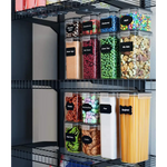 7 Pieces Plastic BPA Free Food Storage Containers for Kitchen (Black) - Home & Garden > Storage