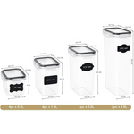 7 Pieces Plastic BPA Free Food Storage Containers for Kitchen (Black) - Home & Garden > Storage