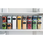 7 Pieces Plastic BPA Free Food Storage Containers for Kitchen (Black) - Home & Garden > Storage