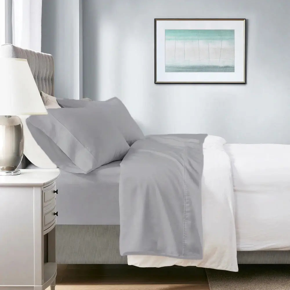 700 TC Tencel Lyocell Fibre & Cotton Dove King Single Sheet Set by Renee Taylor - Home & Garden > Bedding > Bed Sheets