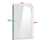700 x 1450mm Frameless Bath Panel 10mm Glass Shower Screen By Della Francesca - Furniture > Bathroom > Shower Heads &