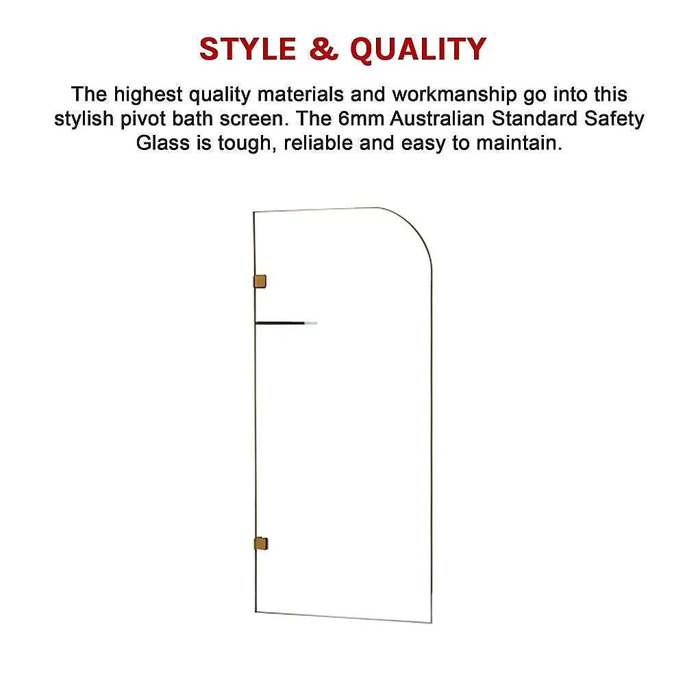 700 x 1450mm Frameless Bath Panel 10mm Glass Shower Screen By Della Francesca - Furniture > Bathroom > Shower Heads &