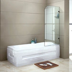 700 x 1450mm Frameless Bath Panel 10mm Glass Shower Screen By Della Francesca - Furniture > Bathroom > Shower Heads &