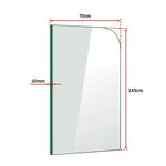 700 x 1450mm Frameless Bath Panel 10mm Glass Shower Screen By Della Francesca - Furniture > Bathroom > Shower Heads &