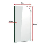 700 x 1450mm Frameless Bath Panel 10mm Glass Shower Screen By Della Francesca - Furniture > Bathroom > Shower Heads &