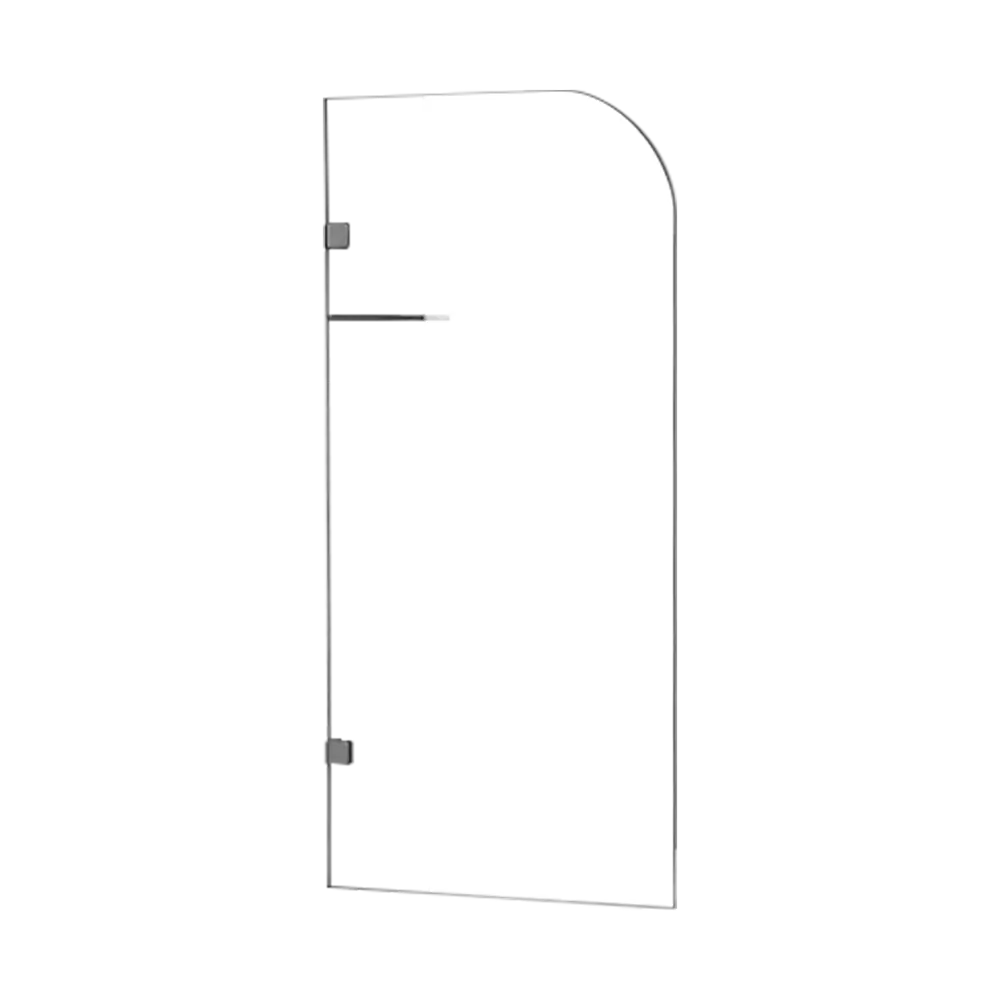700 x 1450mm Frameless Bath Panel 10mm Glass Shower Screen By Della Francesca - Furniture > Bathroom > Shower Heads &