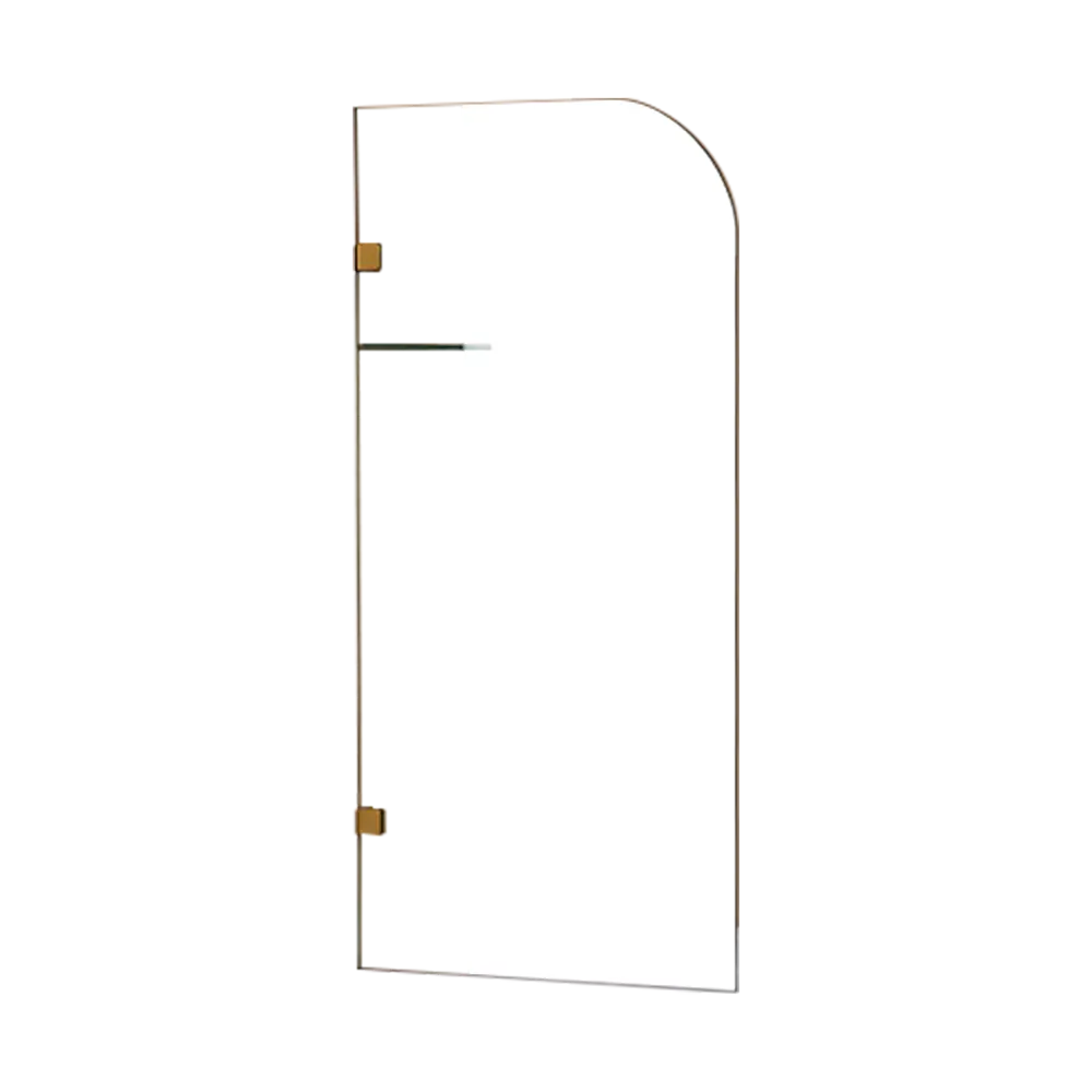 700 x 1450mm Frameless Bath Panel 10mm Glass Shower Screen By Della Francesca - Furniture > Bathroom > Shower Heads &