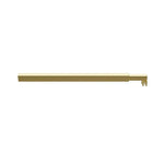 70cm Reeded Single Shower Glass Screen with Gold Wall Channel & Square Pole - Furniture > Bathroom > Shower Heads &