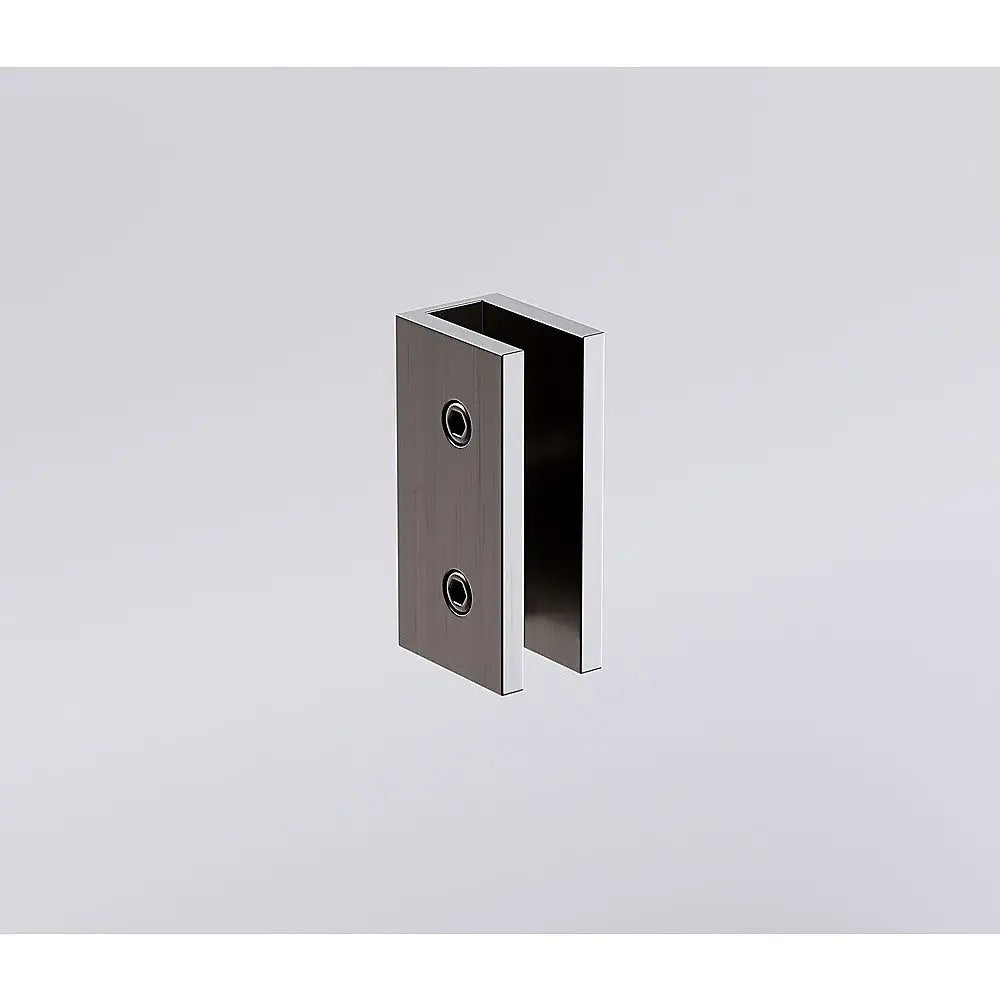70cm Reeded Single Shower Glass Screen with Gunmetal U-brackets & Square Pole - Furniture > Bathroom > Shower Heads &
