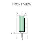 70cm Reeded Single Shower Glass Screen with Gunmetal U-brackets & Square Pole - Furniture > Bathroom > Shower Heads &
