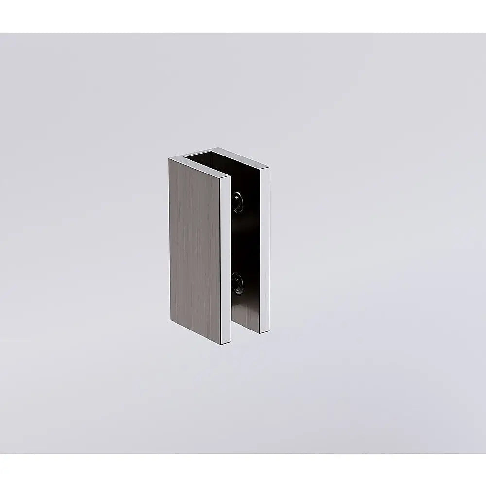 70cm Reeded Single Shower Glass Screen with Gunmetal U-brackets & Square Pole - Furniture > Bathroom > Shower Heads &