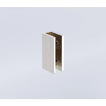 70cm Reeded Single Shower Glass Screen with Nickel U-brackets & Round Pole - Furniture > Bathroom > Shower Heads &