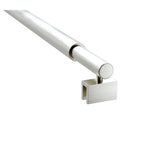 70cm Reeded Single Shower Glass Screen with Nickel Wall Channel & Round Pole - Furniture > Bathroom > Shower Heads &